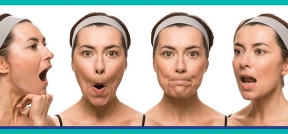 Gymnastique pour le visage.